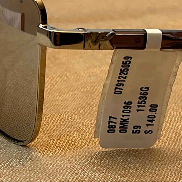 MICHAEL KORS Stratton Aviator Sunglasses Silver Metal Mirror MK1096 - Picture 5 of 7